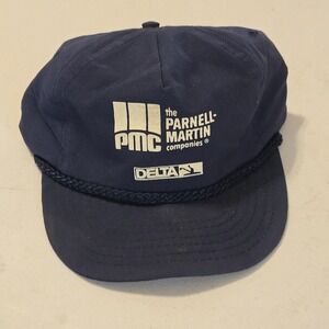 VTG PARNELL MARTIN Hat Designer Award Trucker Rope Snapback Hat Navy PMC Delta